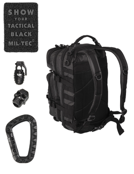 Рюкзак тактический военный Mil-Tec 20 л Черный (14002088-20)