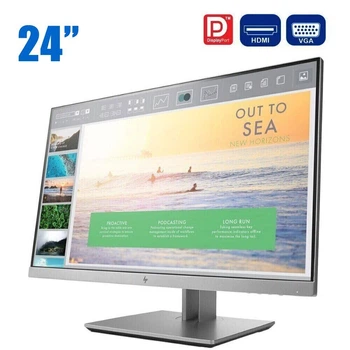 Монитор HP EliteDisplay E243i / 24" (1920x1200) IPS / HDMI, DisplayPort, VGA, USB 3.0 / VESA 100x100 б/у
