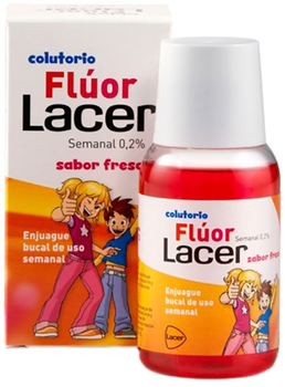 Ополіскувач для порожнини рота Lacer Fluoride 0,2 Strawberry Mouthwash 100 ml (8470002385924)