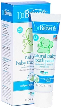 Зубна паста для дітей Dr. Brown's Apple Pear Toothpaste 40 g (72239303672)