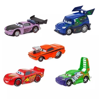 Тачки: Молния Маквин, Винго, Диджей, Буст, Снот Род Cars Delinquent Road Hazards Lightning McQueen, DJ, Snot Rod, Boost, and Wingo Pull 'N' Race Disney