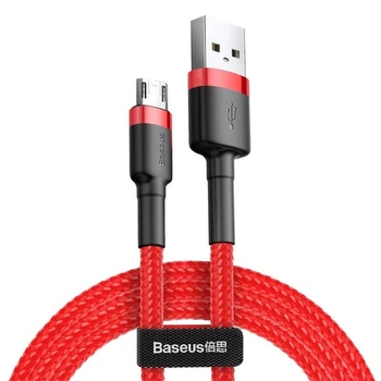 Кабель Baseus USB - Micro-USB 1м 2.4A двухсторонний микро Cafule RED (CAMKLF-B09)