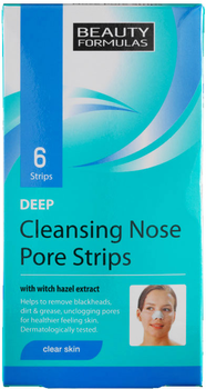 Głęboko oczyszczające paski na nos Beauty Formulas 6 szt. (5012251008648)
