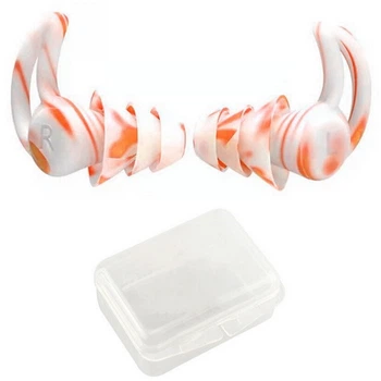 Беруши для плавания, работы, отдыха, путешествий Silenta Colored Orange/white (12390)