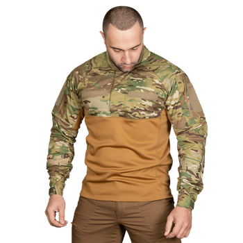 Сорочка тактична польова зносостійка літньо-весняна сорочка KOMBAT (XL) Multicam/Койот (OR.M_2690)