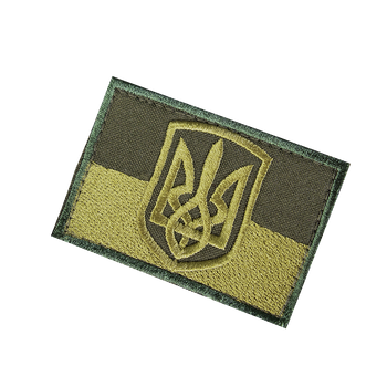 Патч липучка с флагом Украины тактический для охраны и силовых структур 6556 Олива (OR.M_55)