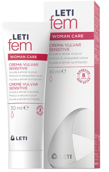 Крем для інтимної гігієни Leti Fem Woman Care Vulvar Cream для чутливої шкіри 30 мл (8431166150308)