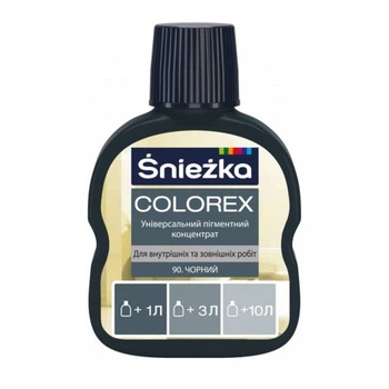 Краситель Sniezka Colorex, 100мл, 090 - черный