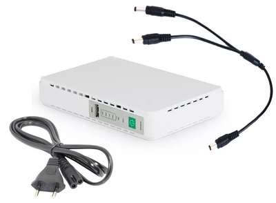 UPS для роутера и видеокамеры с аккумулятором - powerbank с выходом 5V, DC-9/12V, POE 15/24V (106757)