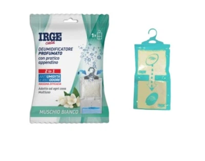 Поглинач вологи з підвіскою ароматизований IRGE muschio bianco 500ml.