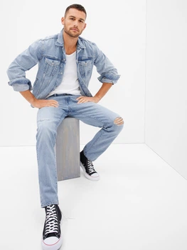 Джинсы Regular Fit мужские GAP 31929378 W30L32 Голубые (1159789510)