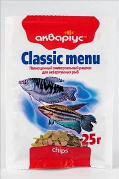 Сухой корм CLASSIC FISH MENU сhips для рыб в чипсах 25г
