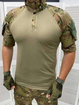 Тактична футболка сорочка ubacs чоловіча армійська бойова військова для ЗСУ розмір XL колір Мультикам
