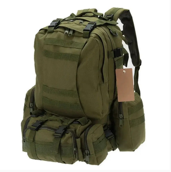 Тактичний рюкзак на 55 л Оливковий з підсумками 55х40х25 см B08 (FG22)