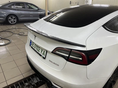 Спойлер лип багажника Tesla model 3 2017- ABS пластик, цвет черный глянец для Tesla Model 3 2017- (7884)