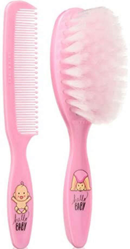Szczotka do włosów Beter Baby Brush And Comb Set Pink (8412122349813)