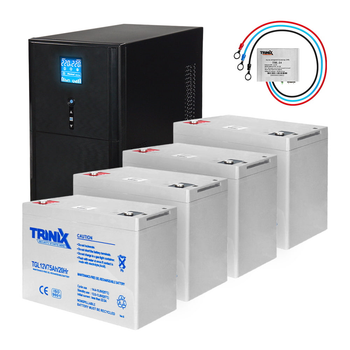 Комплект резервного живлення Kraft PSW3000VA/2400W(LCD)48V UPS + гелева батарея 3810 Вт*г (42-00064-3)