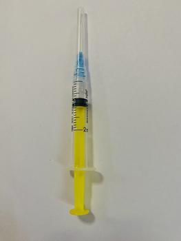 Шприц ін'єкційний трикомпонентний стерильний ALEXPHARM Luer Lock 2 мл із голкою 23G (0.6x30 мм )150 шт