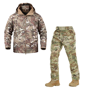 Чоловічий зимовий Комплект Куртка Pave Hawk + Штани M-Tac / Польова форма на флісі мультикам розмір L