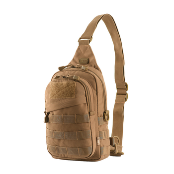 Нагрудная Сумка M-Tac Assistant Bag с системой Molle / Вместительный однолямный Рюкзак койот 28х16х9 см