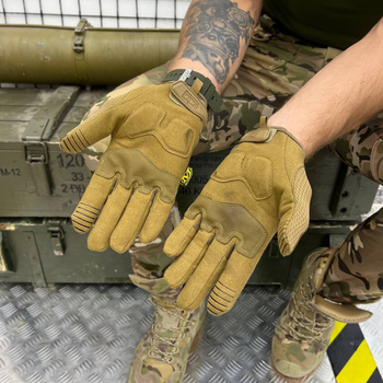 Плотные сенсорные перчатки М-Расt с дышащими вставками TrekDry и усиленными накладками койот размер XL
