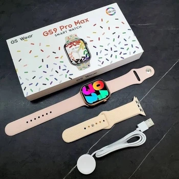 Смарт годинник Smart Watch GS9 Pro Max Series 8 45 mm Gold Українська мова 2 ремінця