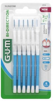 Szczoteczki do zębów GUM Bi-Direction Brush 0.9 mm x 6 szt (7630019903387)