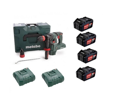 Аккумуляторный перфоратор Metabo KHA 36-18 LTX 32 с бзп, 4 акб 5.2 Ah, з/у, в кейсе (600796650)