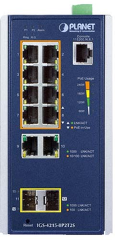 PoE przełącznik sterownica Planet IGS-4215-8P2T2S gigabitowy (IGS-4215-8P2T2S)