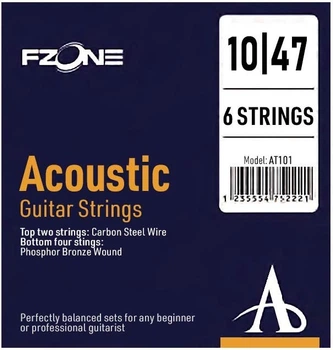Струны для акустической гитары FZONE AT101 ACOUSTIC BRONZE (10-47)