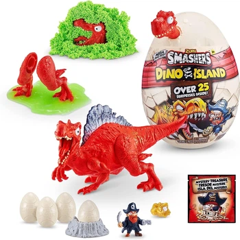 Гигантское яйцо динозавра ZURU Smashers Dino Island Mega Egg Spinosaurus с 25 сюрпризами внутри