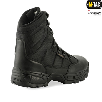 Берцы зимние мужские тактические непромокаемые ботинки M-tac Thinsulate Black размер 40 (26.5 см) высокие с утеплителем