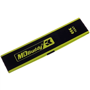 Стрічка опору гумка для фітнесу Zelart MD Buddy Fit 2621-H жорсткість Heavy Black-Neon Green
