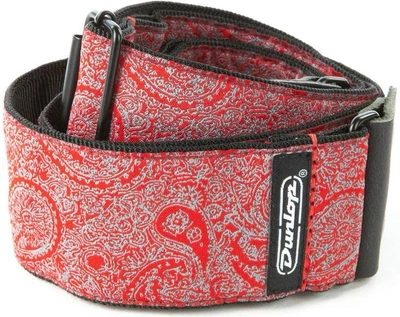 Ремінь гітарний DUNLOP D6711 Jacquard Paisley Red Strap