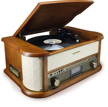 Музыкальный центр в ретро стиле Saundmaster (NMC549) BT CD FM USB