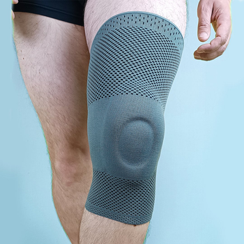 Бандаж на коліно трикотажний з кільцем Ortolife Розмір L Сірий (OL-6501)