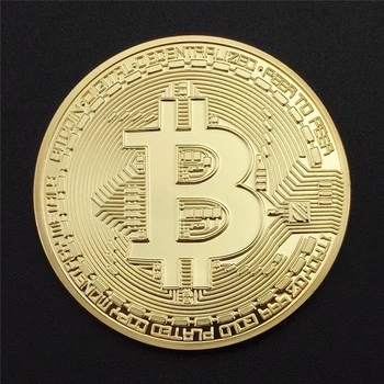 Позолоченная сувенирная монета Bitcoin 2013 — коллекционный подарок для криптоэнтузиастов