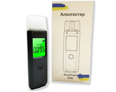 Алкотестер високоточний з екраном професійний алкометр AlcoCheck Elite Drager з акумулятором