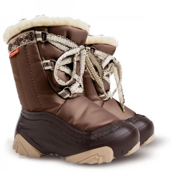 Зимние дутики Demar Joy 4019 a коричневые р.26/27