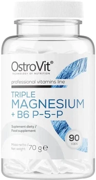 Витаминно-минеральный комплекс OstroVit Triple Magnesium + B6 P-5-P 90 капсул (5903246229219)