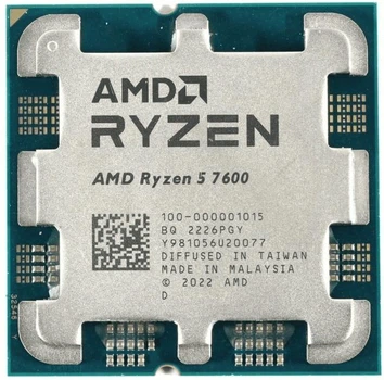Процессор AMD Ryzen 5 7600 (100-100001015) (Socket AM5, 12T, 5.1 ГГц, Tray) Б/у