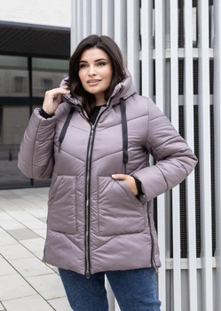 Женская зимняя куртка с капюшоном MODA 100017 48 Графитовый (М-100017/3 A )