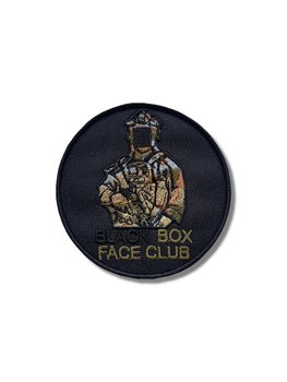 Шеврон на липучці Black box face club 9см (12309)