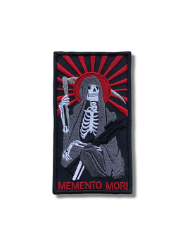 Шеврон на липучці Пам'ятай про смерть Memento mori в стилі ФОГ Forward 12.2см х 7см (12279)