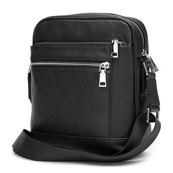 Мужская кожаная сумка премиум качества JZ SB-JZK16399-black