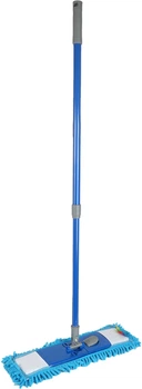 Швабра Eco Fabric з мікрофібри 43 см ручка 78-122 см Блакитна (EF-4026-BL)