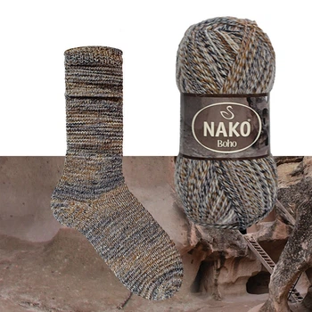 Пряжа носочна Nako Boho Concept 87728