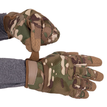 Перчатки тактические с закрытыми пальцами Military Rangers BC-8816 размер: XL Цвет: Камуфляж Multicam