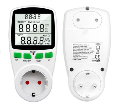 Енергометр, ватметр Intertek Power Meter Cat 2, вольтметр со сменными батарейками