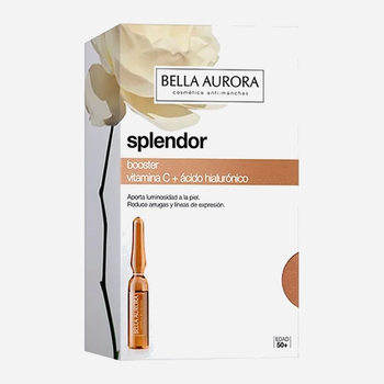 Ампули проти старіння та проти зморшок Bella Aurora Splendor Booster Vitamin C + Hyaluronic Acid 5х2 мл (8413400005742)